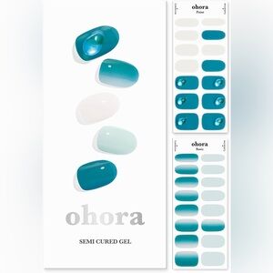 Ohora Gradient Nail Art Set Teal, Mint, White Shades